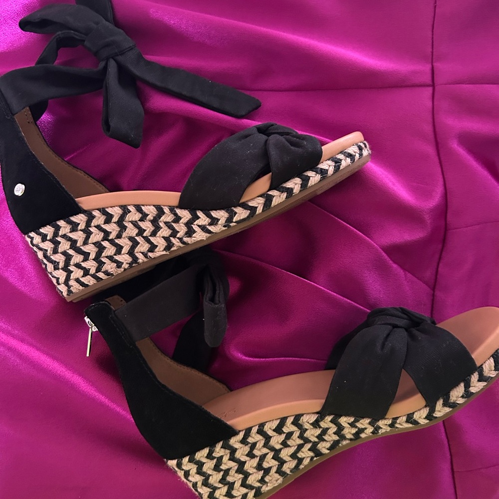 New Ugg Yarrow Ugg Espadrille Wedge Sandals